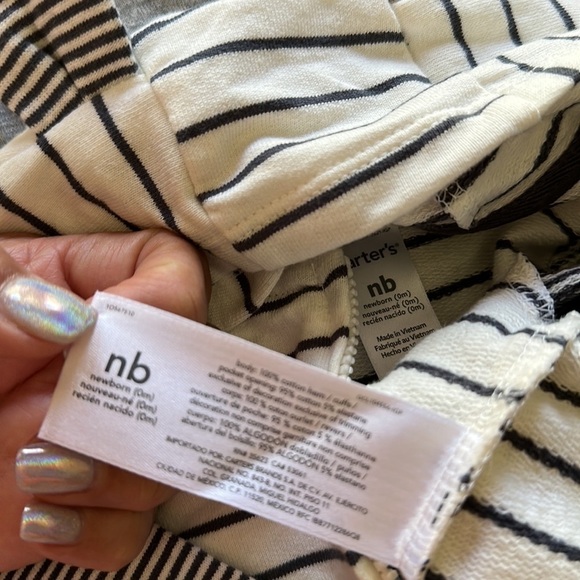 CARTER'S 3-Piece Little Jacket Set 3D Ears Baby Boy Grey Heathered newborn NWT - Picture 10 of 11